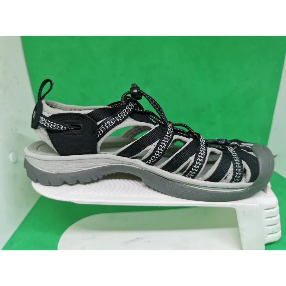 Keen Whisper Sport Sandals Womens Size 7.5 Water Trail Shoes Black Gray Hiking